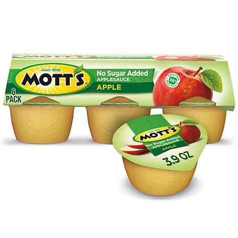 Motts No Sugar Added Applesauce Cups - 6-3.9 Oz - Balducci's