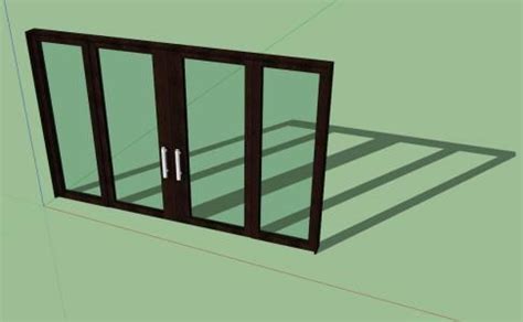 Double Glass Door 3D SKP Model for SketchUp