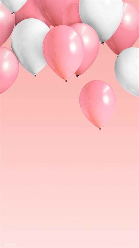 Celebrate with a Stunning Pink Balloon Mobile Wallpaper