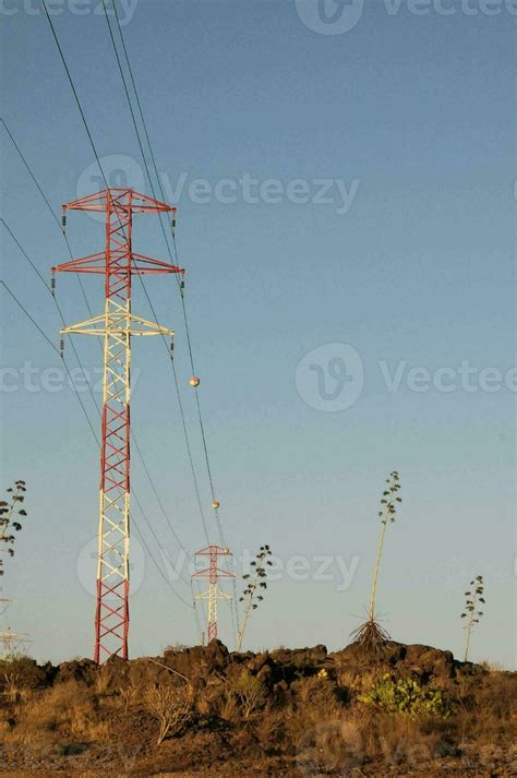 Electricity power pylon 33823552 Stock Photo at Vecteezy