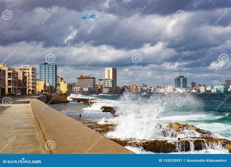 The Malecon of Havana stock image. Image of tropical - 139530937