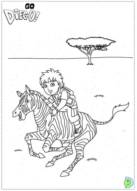 Go Diego coloring page- DinoKids.org