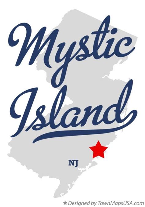 Map of Mystic Island, NJ, New Jersey