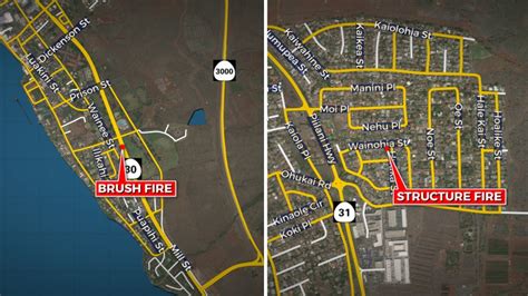 Maui firefighters battle Lahaina brush fire, Kihei house fire on Saturday