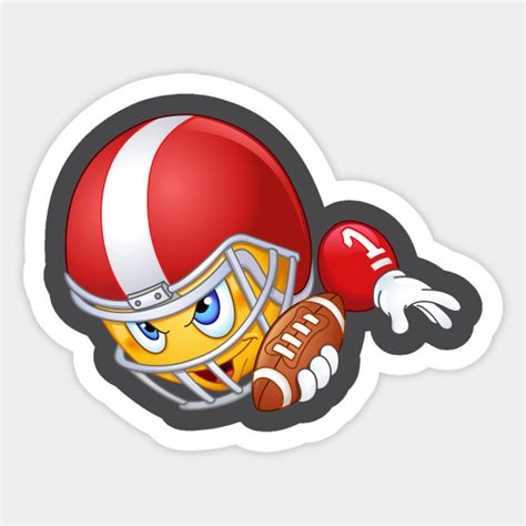 American Football Player Emoji - Football - Sticker | TeePublic