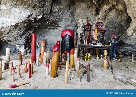 Lingam Temple With Wooden Phallic Symbols Stock Image | CartoonDealer.com #29899831