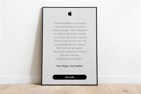 Steve Jobs Quote Apple Logo Poster Gift for Apple Lovers - Etsy