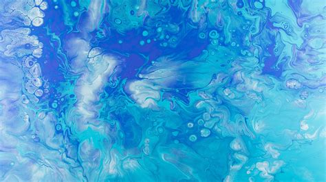 Blue White Paint Liquid Fluid Art 4K HD Abstract Wallpapers | HD ...