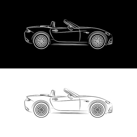 Premium Vector | Car line art vector