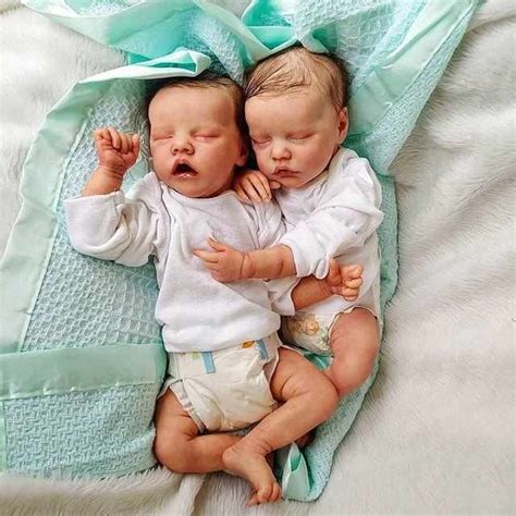 17inch Truly Look Real Sleeping Reborn Twins Baby Girl Dolls Alessia ...