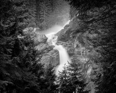 Gerald Berghammer - Krimmler Waterfall, Mountain Stream, Austria, B&W fineart photography ...