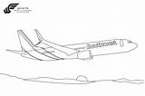 Southwest Airlines Coloring Pages sketch template