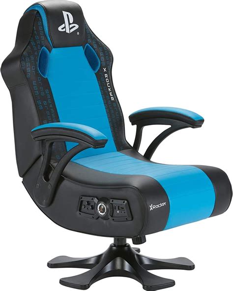 X-Rocker Officially Licensed PlayStation Legend 2.1 Stereo Audio Gaming Chair with Vibration ...