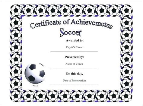 Soccer Award Certificate Templates Free (8) | PROFESSIONAL TEMPLATES | Awards certificates ...