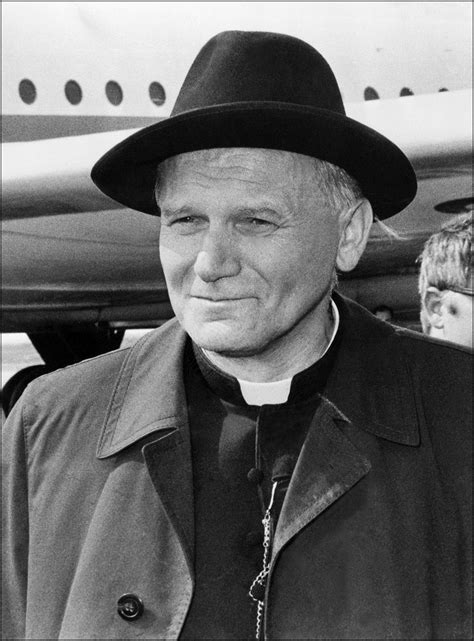 Fr. Karol Wojtyla rocking the black hat. | St john paul ii, Pope saint ...