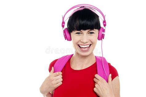 Young Girl Listening To Music, Using Headphones Stock Image - Image of looking, caucasian: 27847765