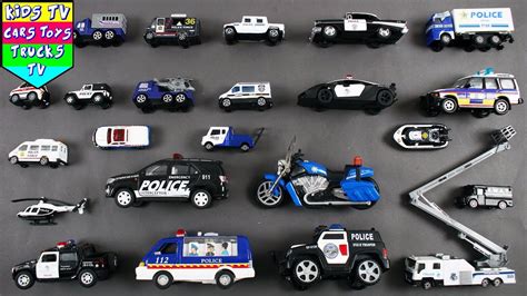 Learn Types Of Police Vehicles For Children | Toy Video - YouTube