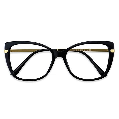 93311 Rectangle Butterfly Black Eyeglasses Frames | Leoptique