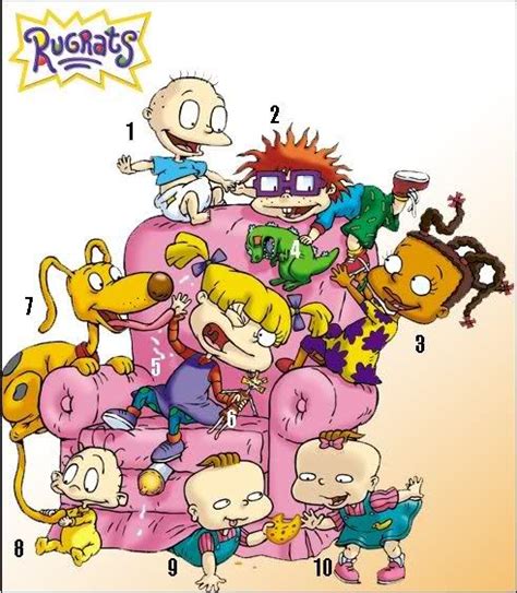 Rugrats! Can you name them all? 1. Tommy Pickles 2. Chuckie Finster 3. Suzie Carmichael 4 ...