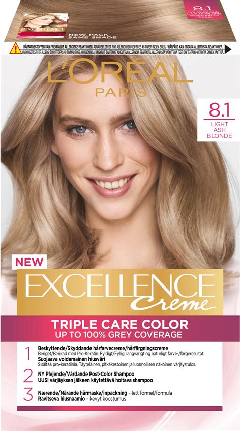 Loreal Paris Excellence Creme 8.1 Light Ash Blonde | lyko.com