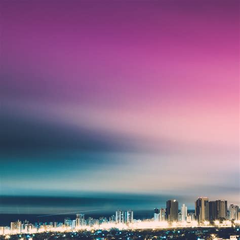 2932x2932 Skyline Purple City Skycrapper 4k Ipad Pro Retina Display HD ...