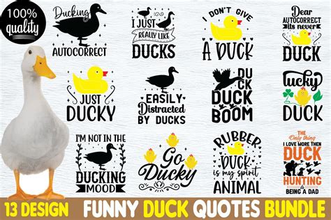 Funny Duck Quotes Bundle Graphic by DIGITAL DESIGN SHOP BD · Creative ...