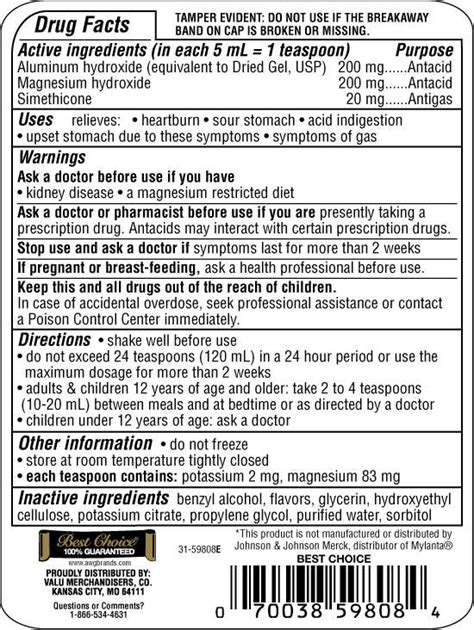 Antacid Antigas (by Best Choice)