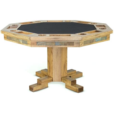 Convertible Poker & Dining Table Sedona with Pedestal Base by Sunny Designs | Poker table ...