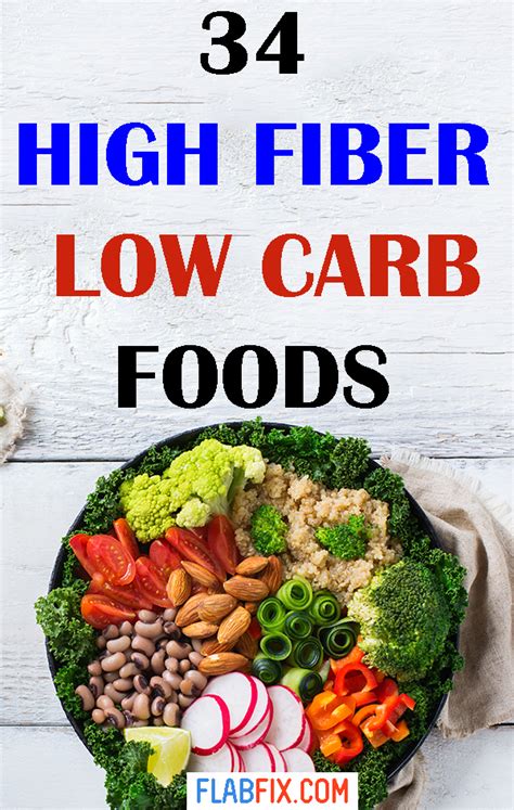 The Ultimate List of 34 High Fiber Low Carb Foods - Flab Fix