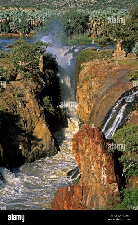 Epupa waterfall Kunene river Kaokoland Kunene region Namibia Stock Photo - Alamy