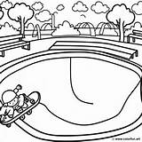 Coloring Page Of The skatepark Download Or Print For Free sketch template