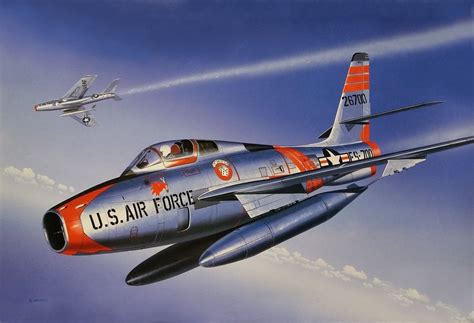 F-84F Thunderstreak (Serge Jamois) Aviation Theme, Aviation Art, Jet Aircraft, Aircraft Art ...