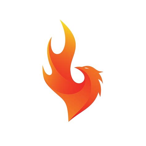 Phoenix fire logo vector | Premium Vector