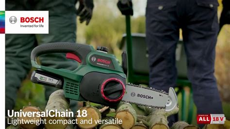 Bosch Cordless Chainsaw - UniversalChain 18 - YouTube