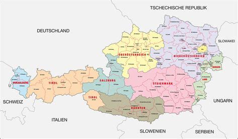 Wie heißen die 16 Bundesländer von Deutschland und ihre Hauptstädte | Österreich, Bundesland