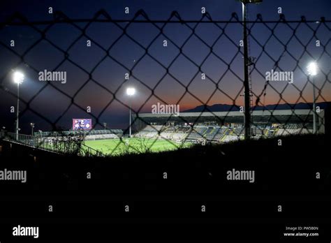 A viewpoint into the stadium before the UEFA Nations League match at ...