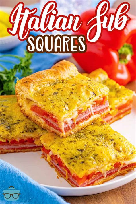 Italian Sub Squares - The Country Cook