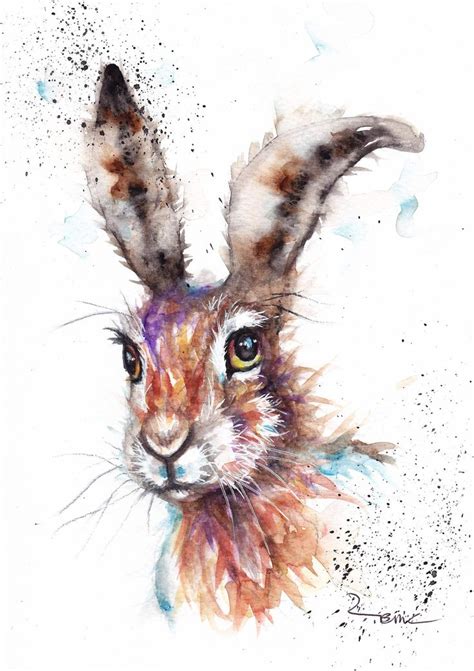 This item is unavailable - Etsy | Animal paintings, Hare painting, Hare watercolour