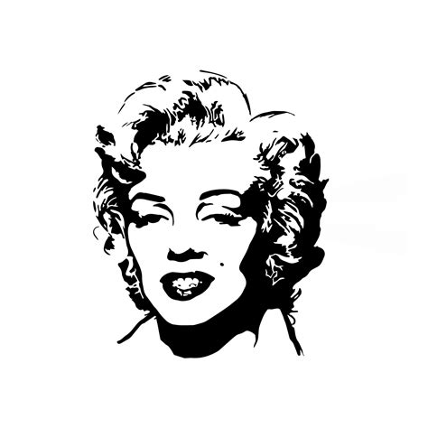 Marilyn Monroe Face Stencil