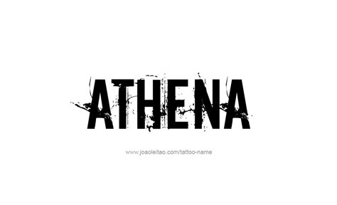 Athena Name Tattoo Designs | Name tattoo, Names, Name tattoo designs