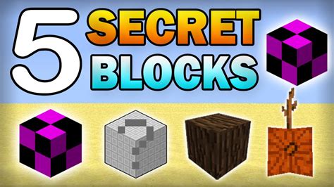 5 Secret Hidden Blocks in Minecraft - YouTube