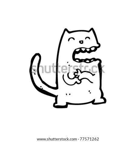 Laughing Cat Cartoon Stock Vector Illustration 77571262 : Shutterstock