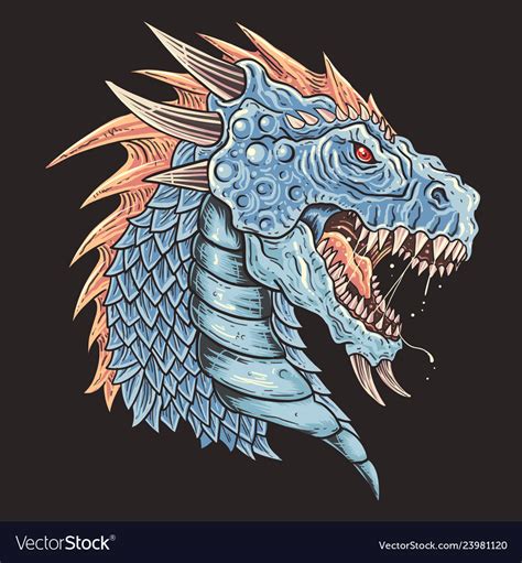 Dragon head Royalty Free Vector Image - VectorStock