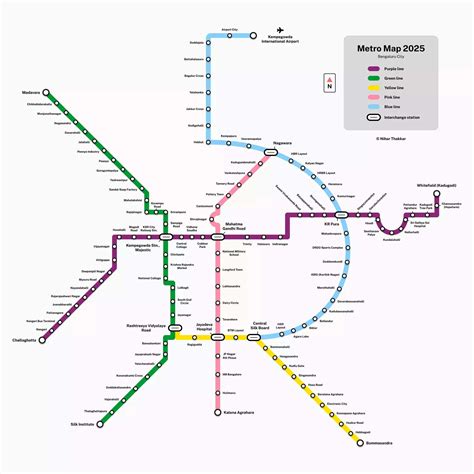 Namma Metro Map 2025: This Schematic Representation of Future Bangalore ...