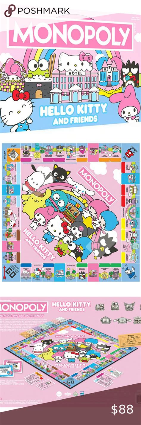 Sanrio Hello Kitty & Friends Monopoly Board Game | Hello kitty printables, Hello kitty, Hello ...