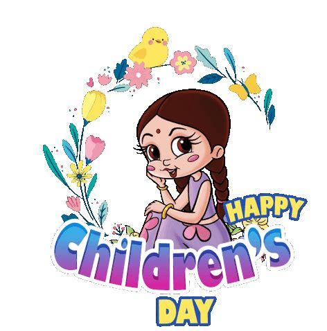 Happy Childrens Day Chutki Sticker - Happy Childrens Day Chutki Chhota Bheem - Discover & Share GIFs