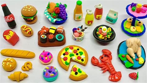 DIY Mini Clay Food Items| DIY How To Make Polymer Clay Miniature Food More Realistic| Rosa DIY ...