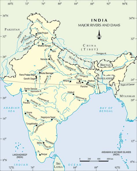 River Map of India | Major Indian Rivers Map | WhatsAnswer | Indian river map, India map, Indian ...