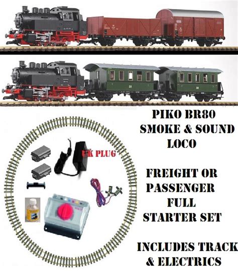 NEW PIKO SMOKE & SOUND G SCALE 45mm GAUGE STARTER TRAIN PASSENGER OR FREIGHT SET | eBay