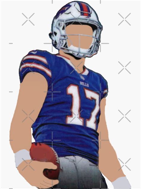 "Josh allen Buffalo bills, cartoon faceless" Sticker for Sale by Th3shooter | Redbubble